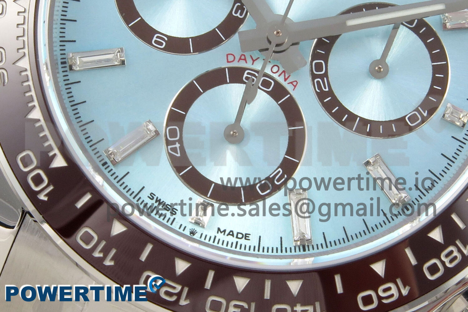 Daytona 126506 904L SS Clean 1:1 Best Edition Ice Blue Dial Diamonds Markers on 904L SS Bracelet Super Clone DD4131 - Image 5