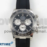 Daytona 126519 SS Clean Plus 1:1 Best Edition Black/Gray Dial on Black Rubber Strap DD413