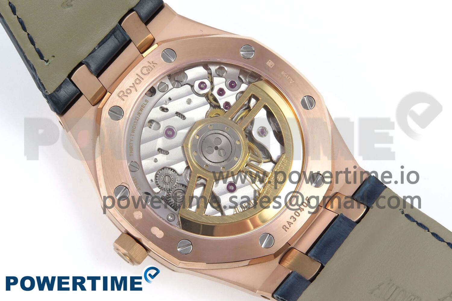 Royal Oak 15510 RG APSF 1:1 Best Edition Blue Dial on Blue Leather Strap SA4302 Super Clone V2 (SW Dial) - Image 9