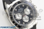 Daytona 126519LN SS Clean 1:1 Best Edition Black Diamonds Dial on Oysterflex Rubber Strap DD4131 - Image 2