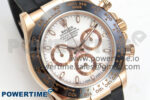 Daytona 116515 QF 1:1 Best Edition White/RG Dial on Oysterflex Strap SH4130 V11（Gain Weight） - Image 2