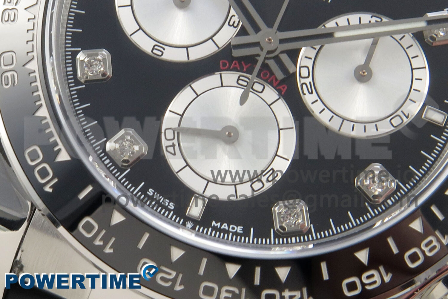 Daytona 126519LN SS Clean 1:1 Best Edition Black Diamonds Dial on Oysterflex Rubber Strap DD4131 - Image 5