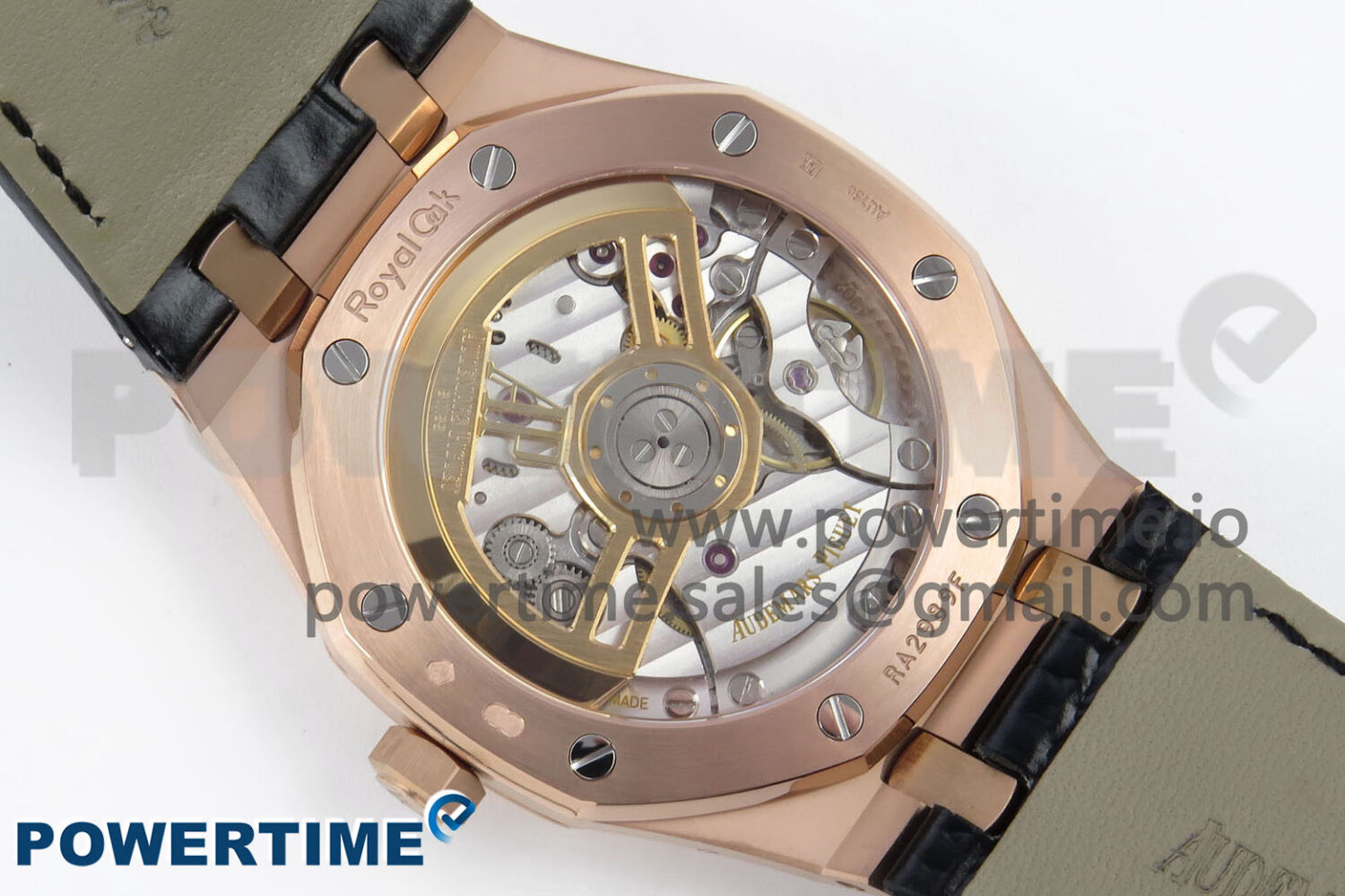 Royal Oak 15510 RG APSF 1:1 Best Edition Black Dial on Black Leather Strap SA4302 Super Clone V2 (SW Dial) - Image 15