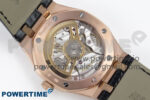 Royal Oak 15510 RG APSF 1:1 Best Edition Black Dial on Black Leather Strap SA4302 Super Clone V2 (SW Dial) - Image 15