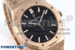 Royal Oak 15500 RG APSF 1:1 Best Edition Black Dial on RG Bracelet SA4302 Super Clone V2 (SW Dial) - Image 2