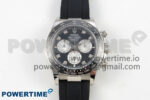 Daytona 126519LN SS Clean 1:1 Best Edition Black Diamonds Dial on Oysterflex Rubber Strap DD4131