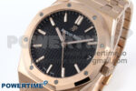 Royal Oak 15500 RG APSF 1:1 Best Edition Black Dial on RG Bracelet SA4302 Super Clone V2 (SW Dial) - Image 3