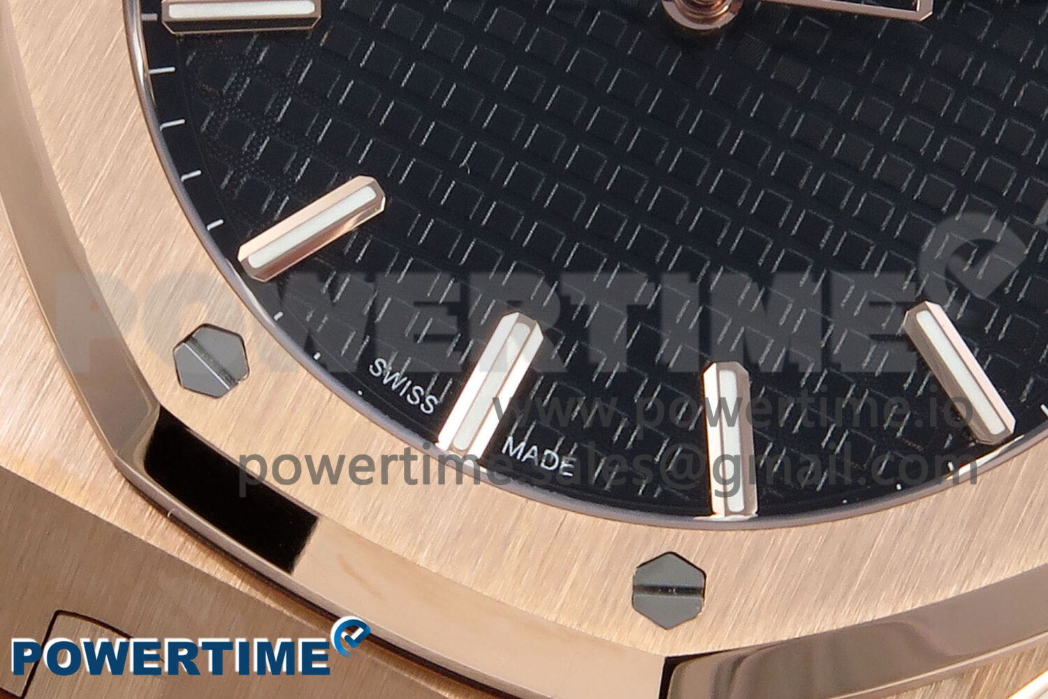 Royal Oak 15500 RG APSF 1:1 Best Edition Black Dial on RG Bracelet SA4302 Super Clone V2 (SW Dial) - Image 5