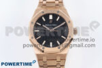 Royal Oak 15500 RG APSF 1:1 Best Edition Black Dial on RG Bracelet SA4302 Super Clone V2 (SW Dial)
