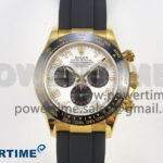 Daytona 116518 QF 1:1 Best Edition White/Black Dial on Oysterflex Strap SH4130 V11（Gain Weight）