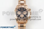 Daytona 126505 1:1 Best Edition Clean RG/Black Diamonds Dial on RG Bracelet Super Clone DD4131
