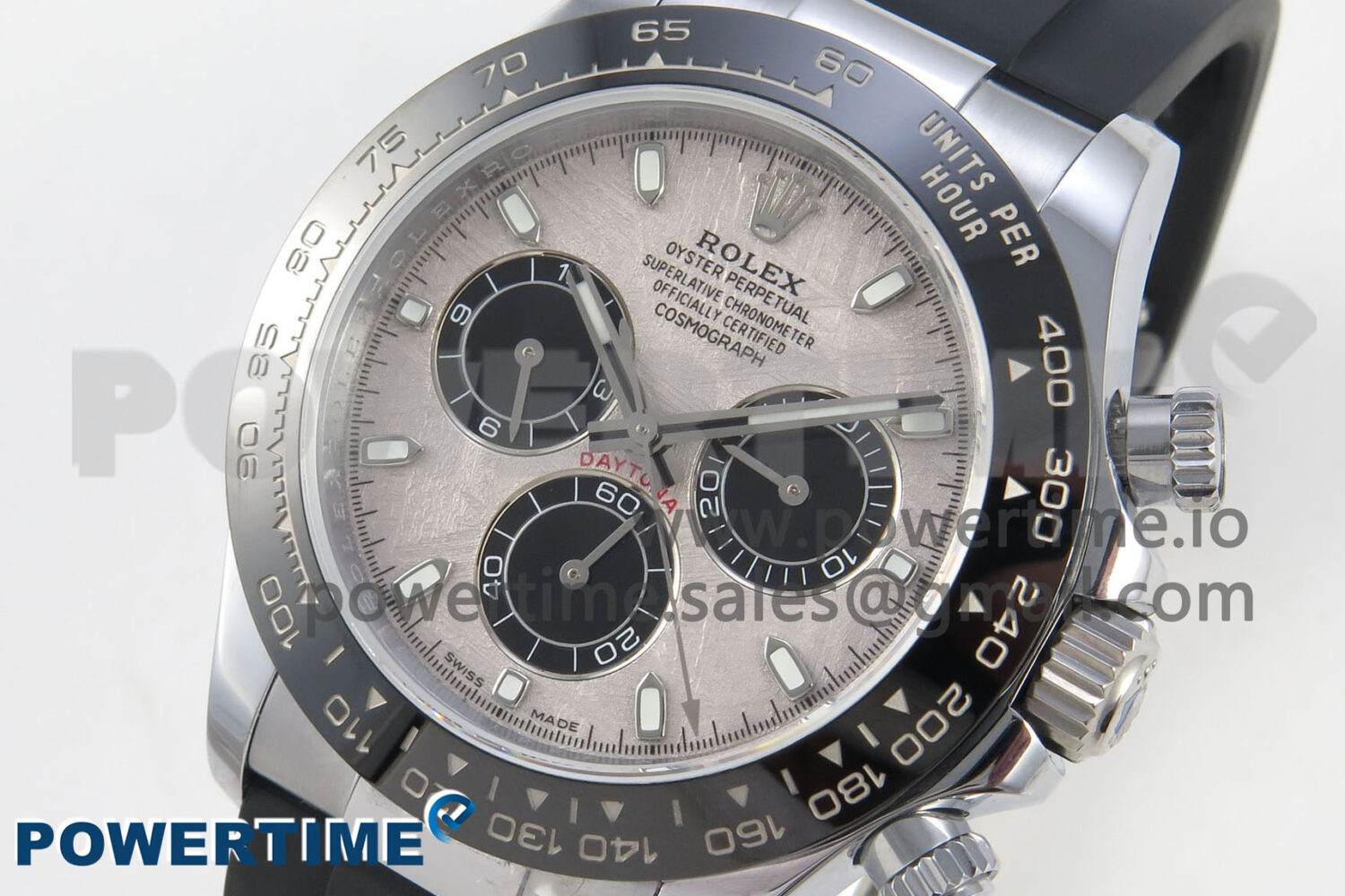 Daytona 116519 QF 1:1 Best Edition Meteorite/Black Dial on Oysterflex Strap SH4130 V11（Gain Weight） - Image 3
