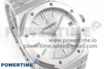 Royal Oak 15500 SS APSF 1:1 Best Edition Silver Dial on SS Bracelet SA4302 Super Clone V2 (SW Dial) - Image 2