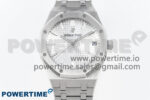 Royal Oak 15500 SS APSF 1:1 Best Edition Silver Dial on SS Bracelet SA4302 Super Clone V2 (SW Dial)