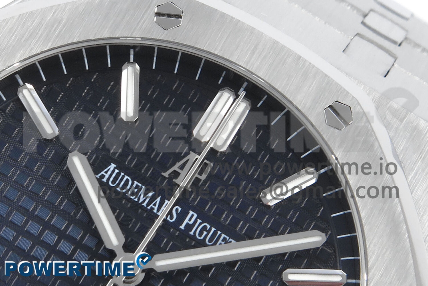 Royal Oak 15500 SS APSF 1:1 Best Edition Blue Dial on SS Bracelet SA4302 Super Clone V2 (SW Dial) - Image 4