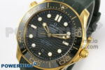 2018 Seamaster Diver 300M Green Ceramic Bezel YG VSF 1:1 Best Edition Green Dial On Green Rubber Strap A8801 - Image 3