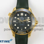 2018 Seamaster Diver 300M Green Ceramic Bezel YG VSF 1:1 Best Edition Green Dial On Green Rubber Strap A8801