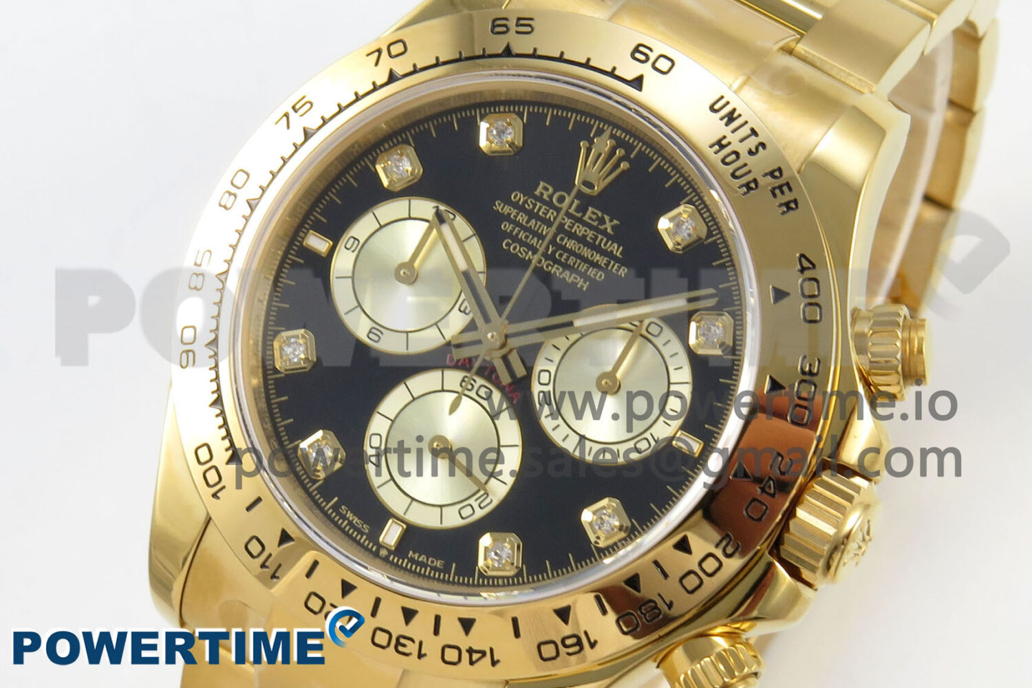 Daytona 126508 YG Clean 1:1 Best Edition Black/YG Diamonds Dial on YG Bracelet Super Clone DD4131 - Image 3