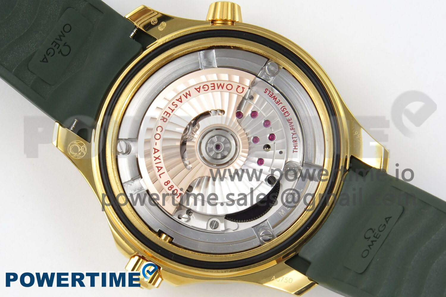 2018 Seamaster Diver 300M Green Ceramic Bezel YG VSF 1:1 Best Edition Green Dial On Green Rubber Strap A8801 - Image 10