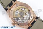 Royal Oak 15500 RG APSF 1:1 Best Edition Black Dial on Black Leather Strap SA4302 Super Clone V2 (SW Dial) - Image 11