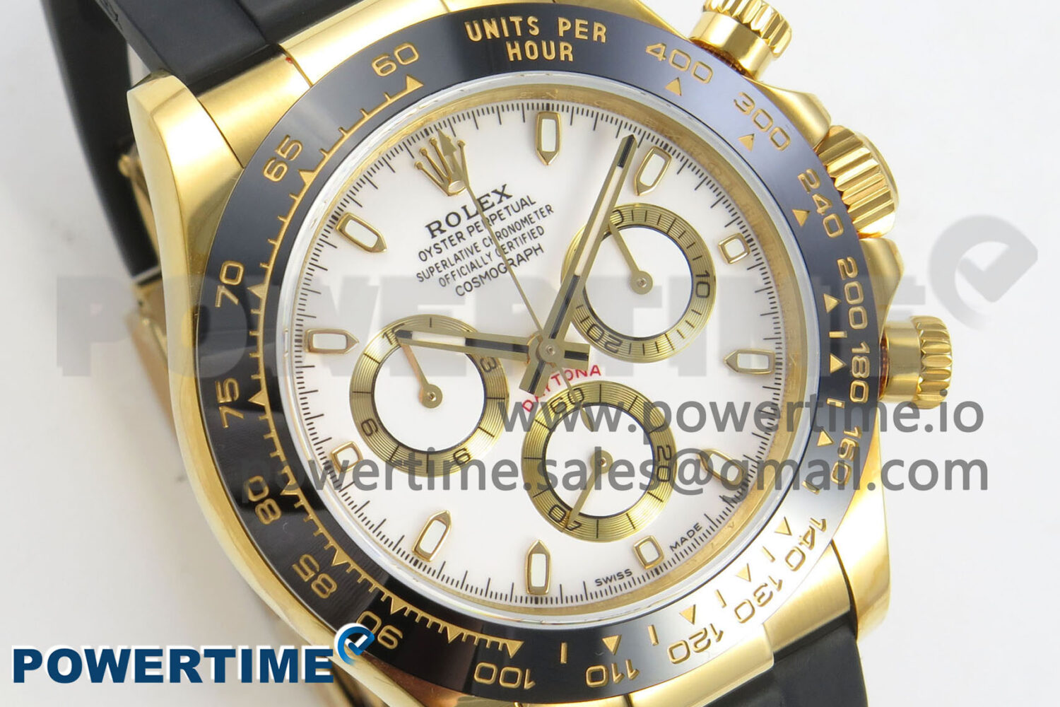 Daytona 116518 QF 1:1 Best Edition White/YG Dial on Oysterflex Strap SH4130 V11（Gain Weight） - Image 2