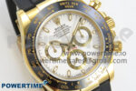 Daytona 116518 QF 1:1 Best Edition White/YG Dial on Oysterflex Strap SH4130 V11（Gain Weight） - Image 2