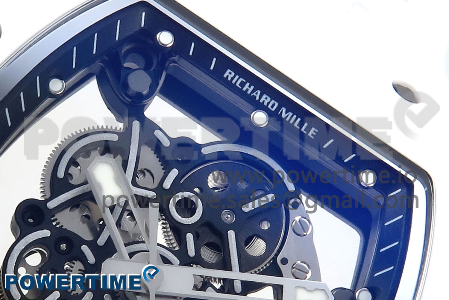 RM055 White Ceramic ZF 1:1 Best Edition on Shark Rubber Strap RMUL2 Super Clone - Image 4