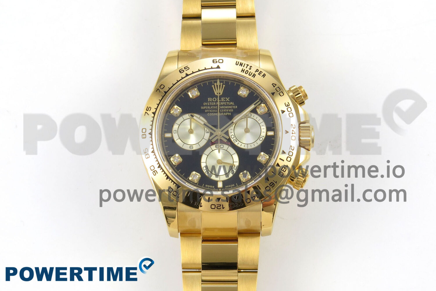 Daytona 126508 YG Clean 1:1 Best Edition Black/YG Diamonds Dial on YG Bracelet Super Clone DD4131 - Image 1