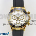 Daytona 116518 QF 1:1 Best Edition White/YG Dial on Oysterflex Strap SH4130 V11（Gain Weight）