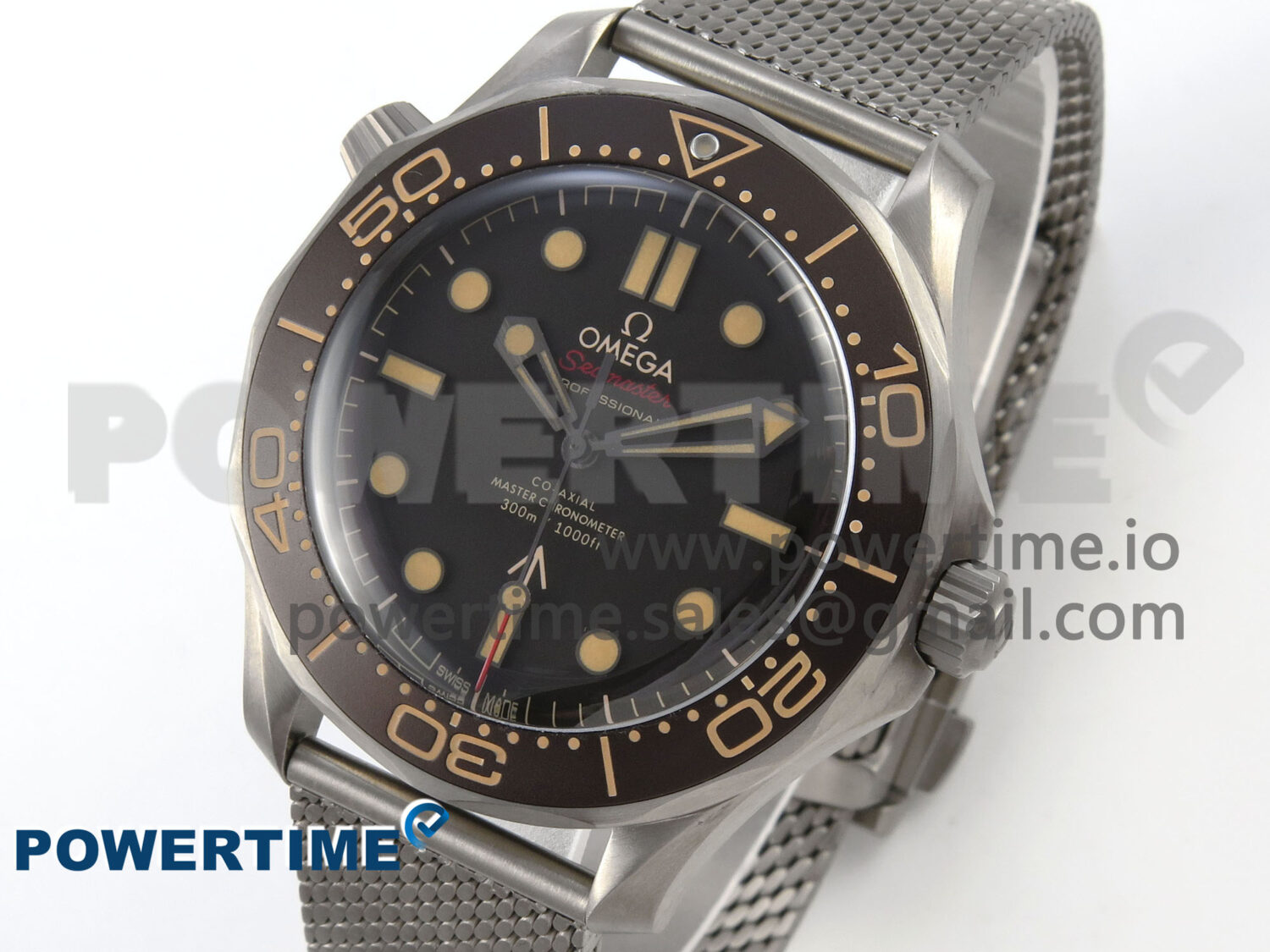 Seamaster 300 “No Time to Die” V6 Titanium VSF 1:1 Best Edition On Titanium Mesh Bracelet A8806 (Free Nato) - Image 3