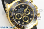 Daytona 116518 QF 1:1 Best Edition Black/YG Dial on Oysterflex Strap SH4130 V11（Gain Weight） - Image 2