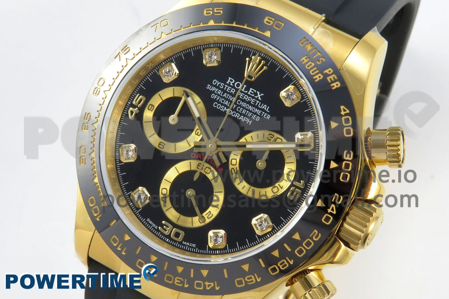 Daytona 116518 QF 1:1 Best Edition Black/YG Dial on Oysterflex Strap SH4130 V11（Gain Weight） - Image 3