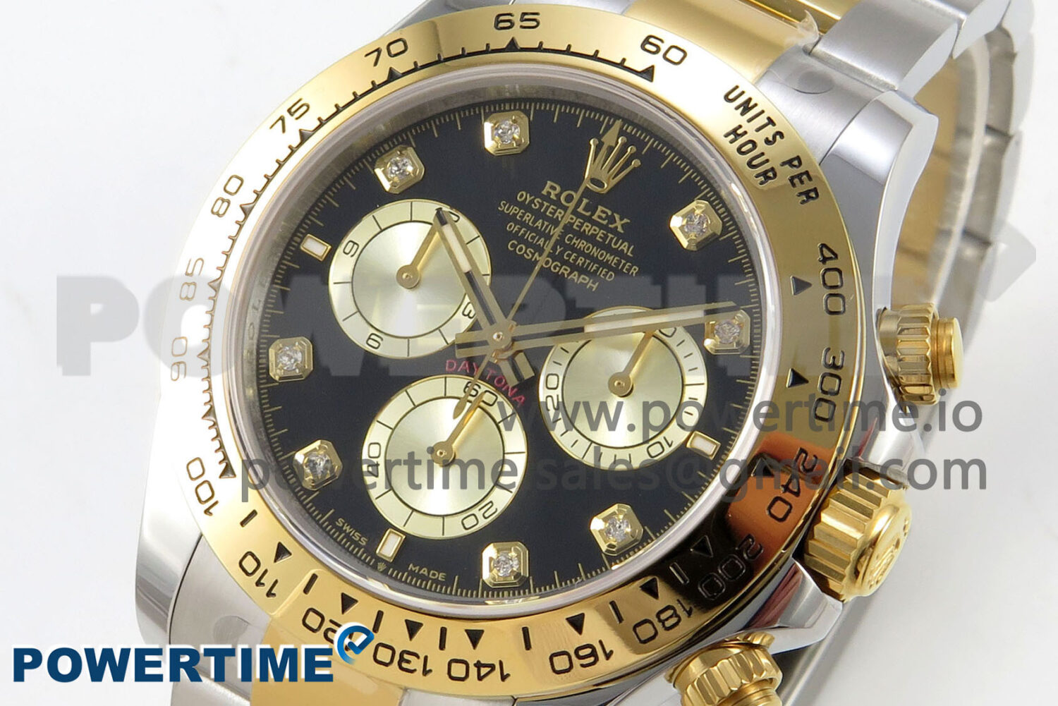Daytona 126503 Clean 1:1 Best Edition 904L Black/YG Diamond Dial on SS/YG Bracelet Super Clone DD4131 - Image 3