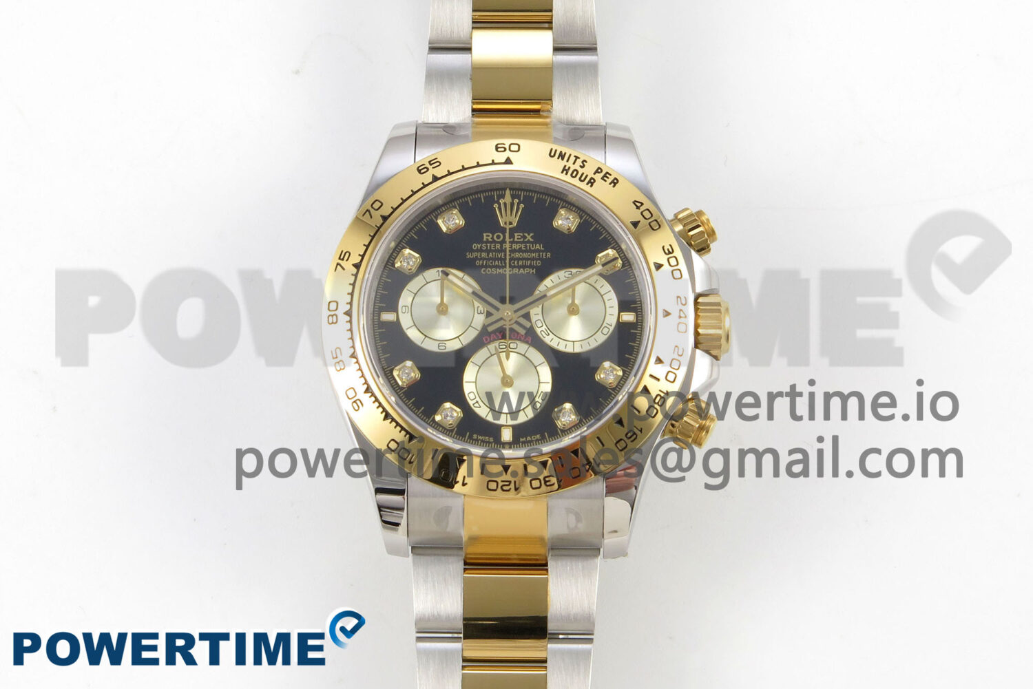 Daytona 126503 Clean 1:1 Best Edition 904L Black/YG Diamond Dial on SS/YG Bracelet Super Clone DD4131 - Image 1
