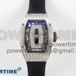 RM07 Ladies SS Diamonds Bezel ZF 1:1 Best Edition Black Diamonds Skeleton D