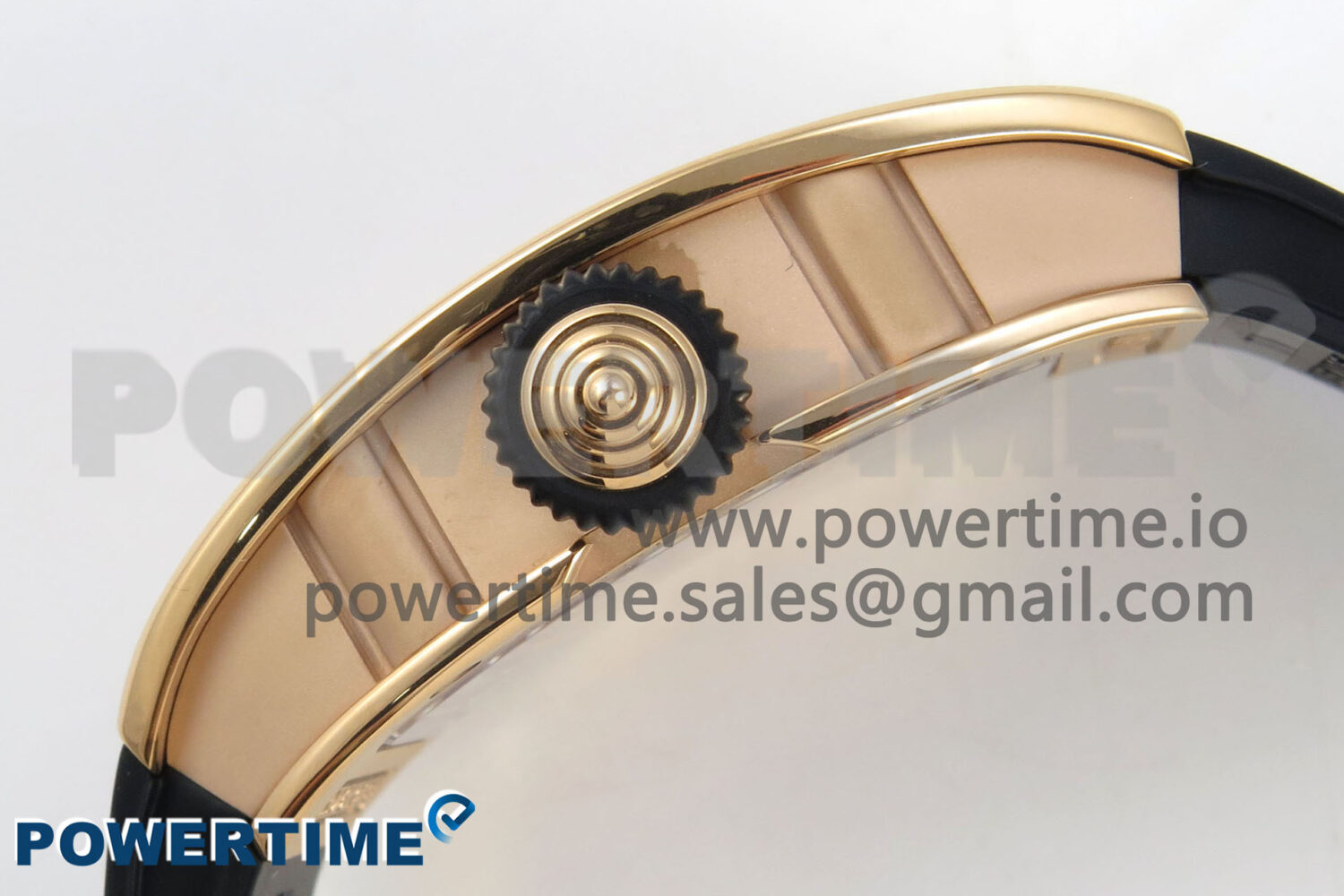 RM07 Ladies Full Diamonds RG ZF 1:1 Best Edition Black Dial on Black Rubber Strap CRMA2 Clone - Image 6