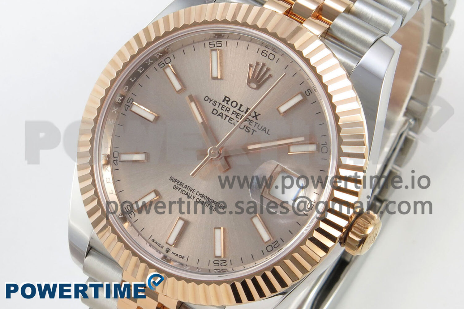 DateJust 41 126331 SS/RG ARF 1:1 Best Edition RG Stick Dial on Jubilee Bracelet SH3235 (Weighted) - Image 3