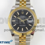 DateJust 41 126333 SS/YG ARF 1:1 Best Edition Black Stick Dial on Jubilee Bracelet SH3235 (Weighted)