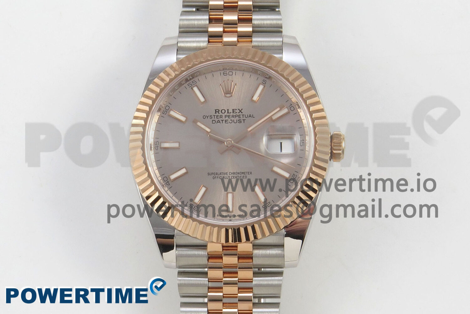 DateJust 41 126331 SS/RG ARF 1:1 Best Edition RG Stick Dial on Jubilee Bracelet SH3235 (Weighted) - Image 1