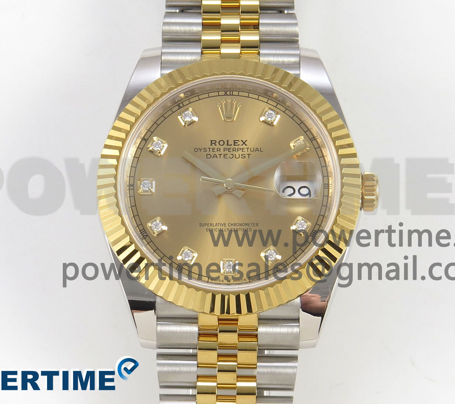 DateJust 41 126333 SS/YG ARF 1:1 Best Edition YG Diamonds Dial on Jubilee Bracelet SH3235 (Weighted)