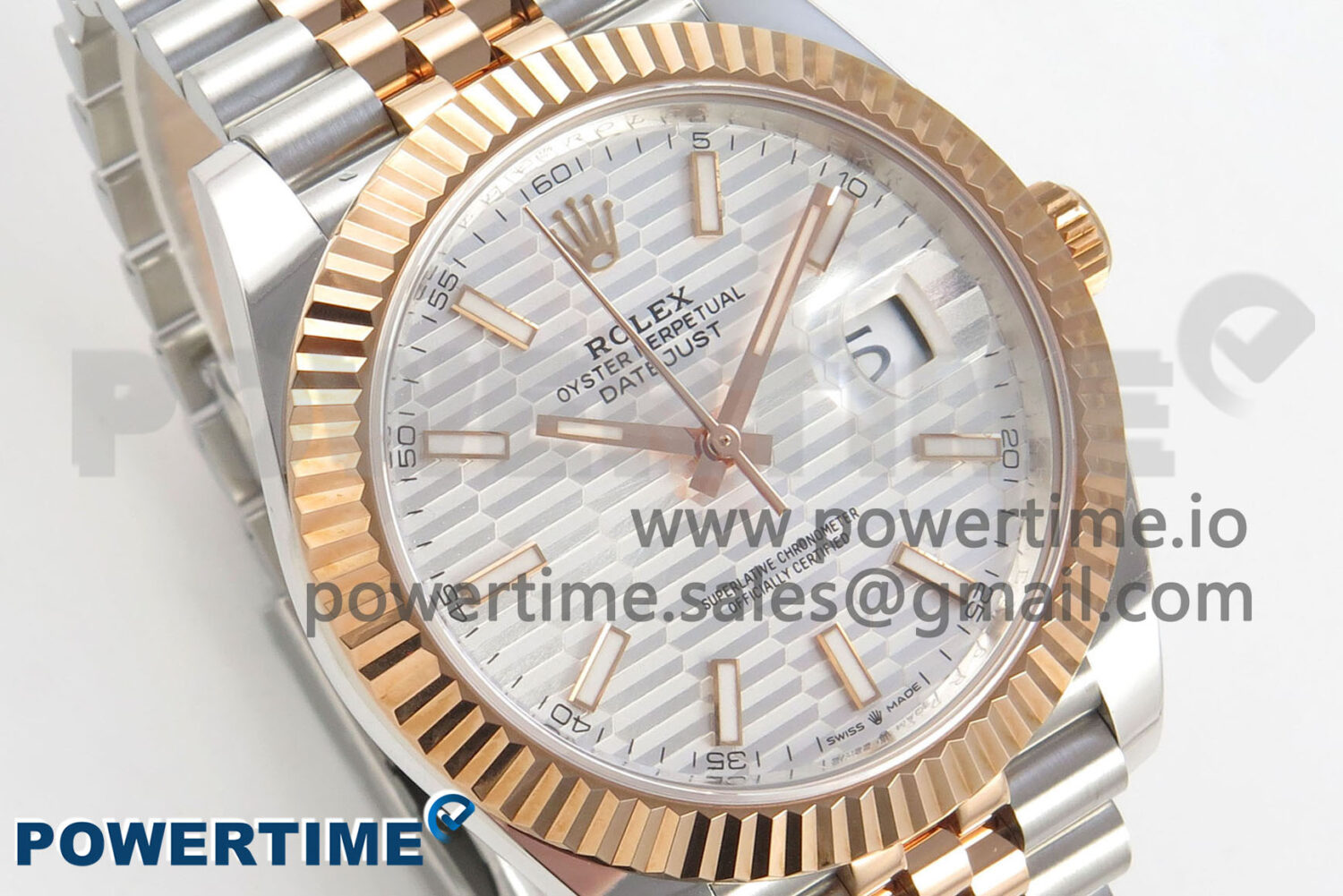DateJust 41 126331 SS/RG ARF 1:1 Best Edition White Texture Stick Dial on Jubilee Bracelet SH3235 (Weighted) - Image 2