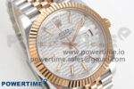 DateJust 41 126331 SS/RG ARF 1:1 Best Edition White Texture Stick Dial on Jubilee Bracelet SH3235 (Weighted) - Image 2