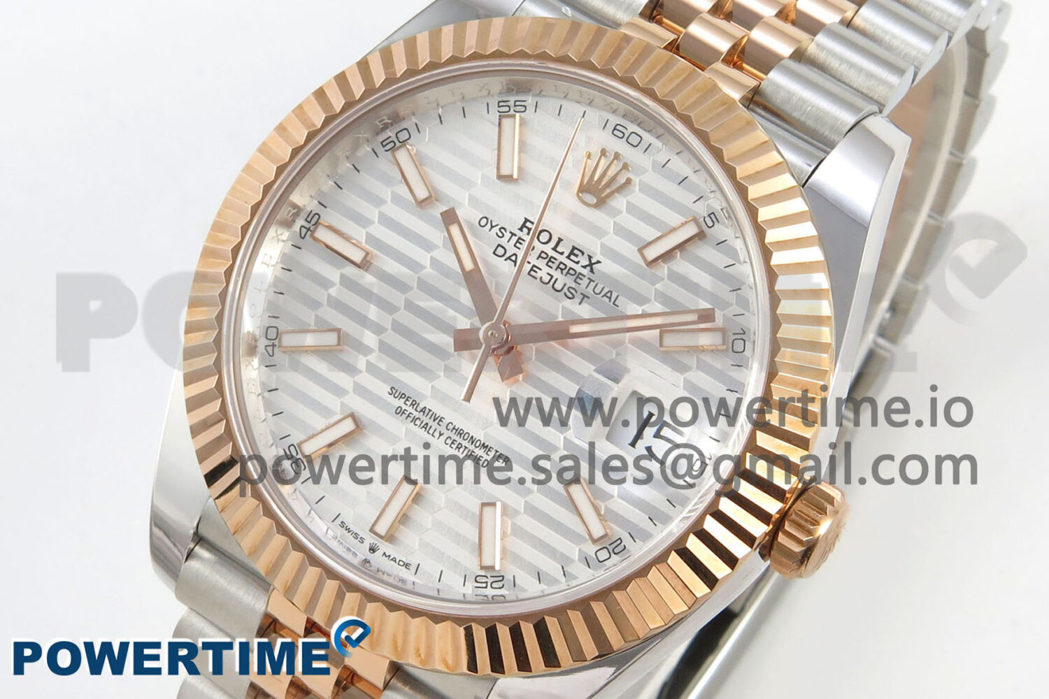 DateJust 41 126331 SS/RG ARF 1:1 Best Edition White Texture Stick Dial on Jubilee Bracelet SH3235 (Weighted) - Image 3