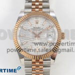 DateJust 41 126331 SS/RG ARF 1:1 Best Edition White Texture Stick Dial on Jubilee Bracelet SH3235 (Weighted)