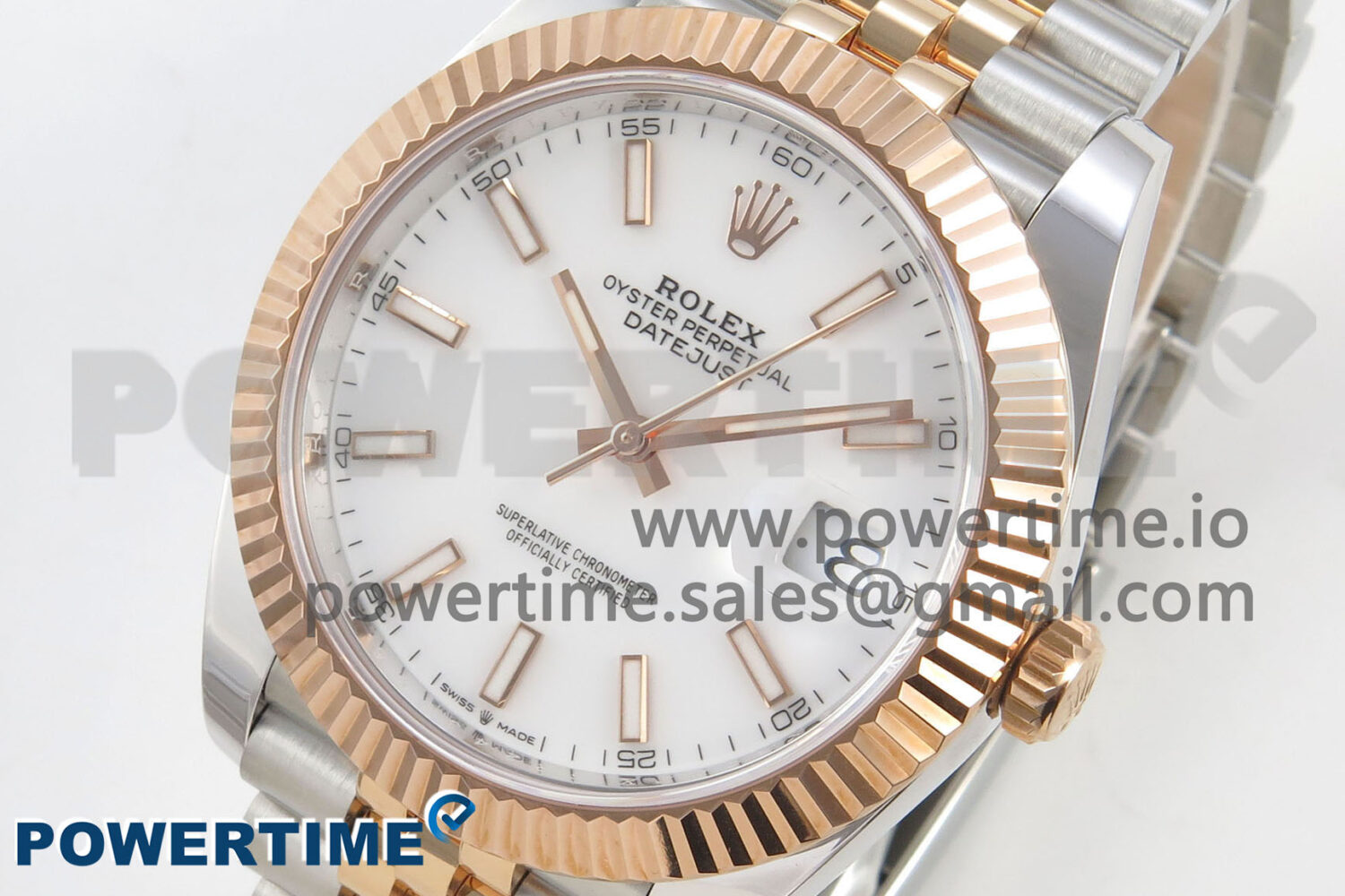 DateJust 41 126331 SS/RG ARF 1:1 Best Edition White Stick Dial on Jubilee Bracelet SH3235 (Weighted) - Image 3