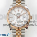 DateJust 41 126331 SS/RG ARF 1:1 Best Edition White Stick Dial on Jubilee Bracelet SH3235 (Weighted)