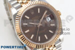 DateJust 41 126331 SS/RG ARF 1:1 Best Edition Brown Stick Dial on Jubilee Bracelet SH3235 (Weighted) - Image 2