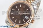 DateJust 41 126331 SS/RG ARF 1:1 Best Edition Brown Stick Dial on Jubilee Bracelet SH3235 (Weighted) - Image 3