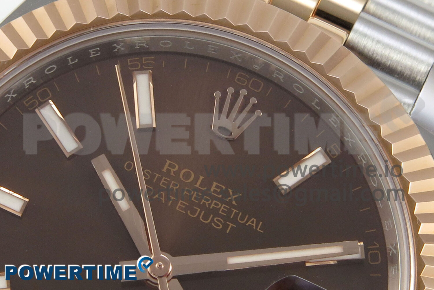 DateJust 41 126331 SS/RG ARF 1:1 Best Edition Brown Stick Dial on Jubilee Bracelet SH3235 (Weighted) - Image 4