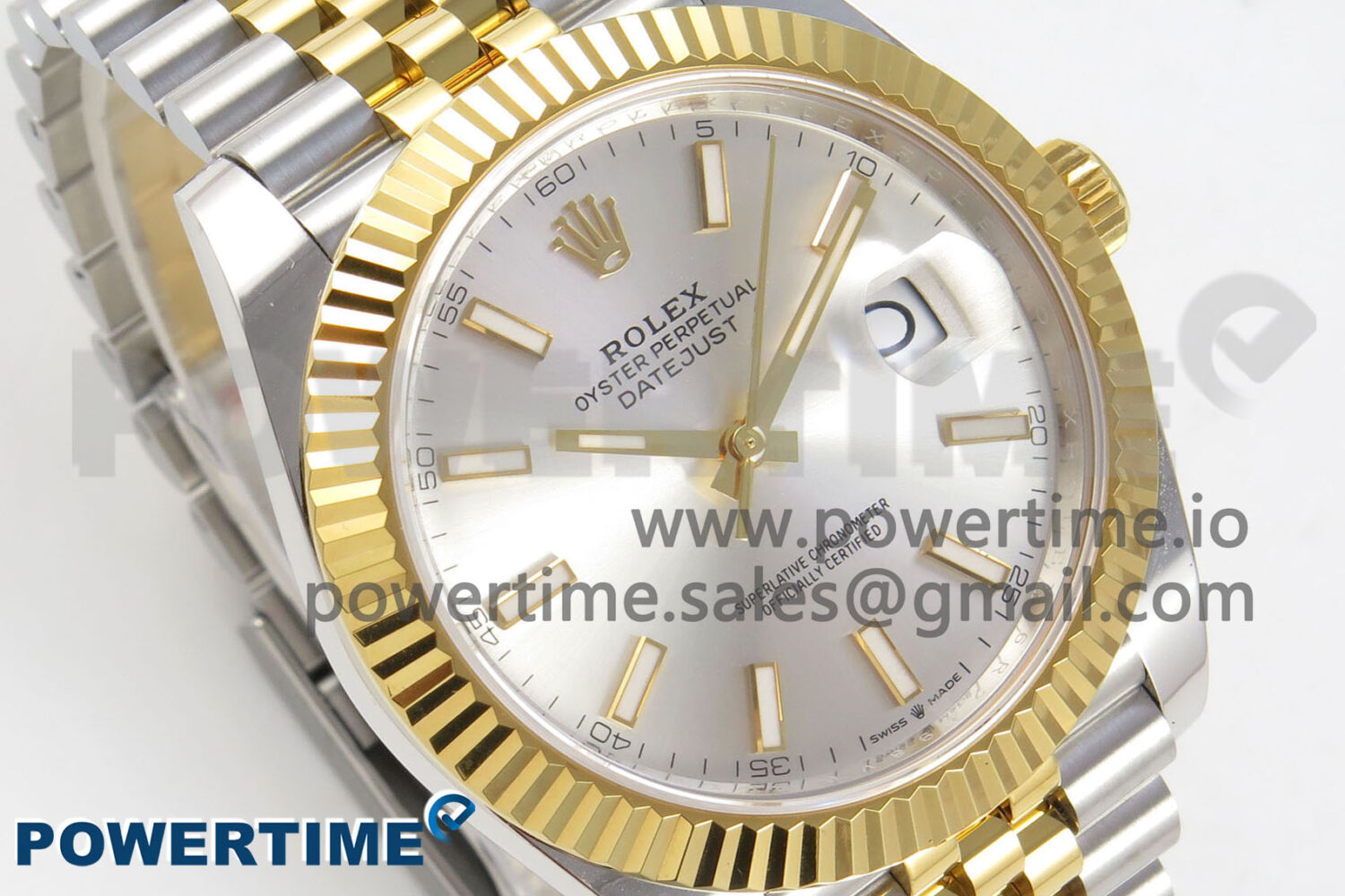 DateJust 41 126333 SS/YG ARF 1:1 Best Edition Silver Stick Dial on Jubilee Bracelet SH3235 (Weighted) - Image 2